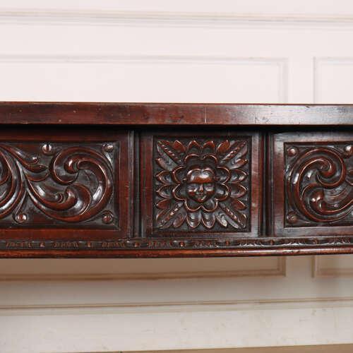 Italian Walnut Console Table, 1890s For Sale - Image 5 of 15