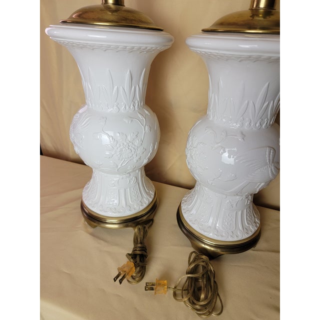 White 1950s The Phoenix Baluster: Frederick Cooper Blanc De Chine Table Lamps - a Pair For Sale - Image 8 of 12