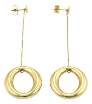 Tiffany & Co. Elsa Peretti Sevillana 18k Yellow Gold Drop Dangle Earrings, 2 Pieces