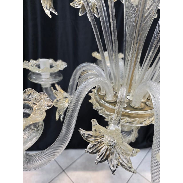 Murano Glass Floral Chandelier, 1980s For Sale - Image 14 of 15