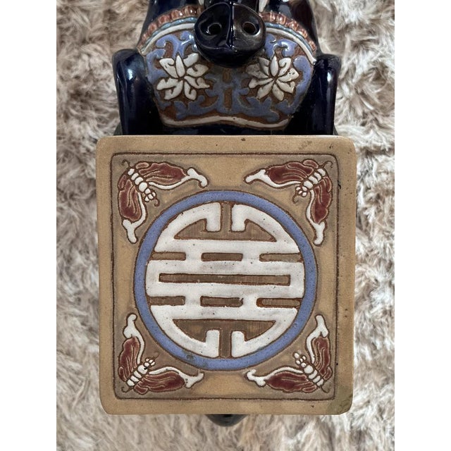 Glazed Terracotta Elephant Stool or Planter, 1960s For Sale - Image 12 of 17