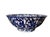 Mediterranean Vintage Italian Stoviglierie Hand-Painted Blue & White Spongeware Ceramic Serving Bowl For Sale - Image 3 of 9