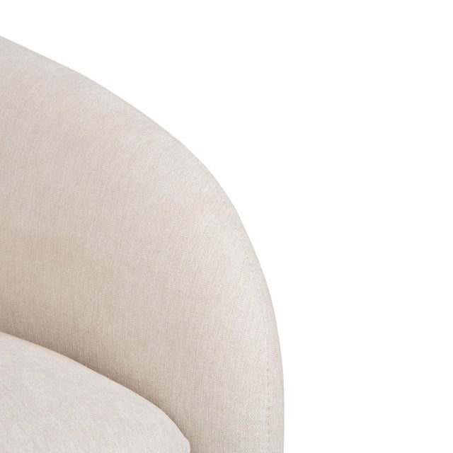 Set of Bolzano Fabric Armchair and Ottoman in Cream Beige from Boconcept For Sale - Image 4 of 18