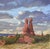 Punch & Judy by Harold Deist | Oil on Panel Landscape with rock formations and clouds For Sale