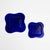 Vintage Cobalt Blue Glass Catchalls With Silver Overlay - Set of 2 For Sale - Image 12 of 12