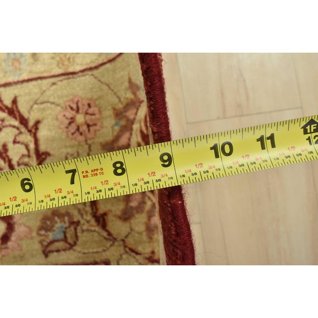 Ziegler Rug 8'11'' X 11'9'' Red Wool Traditional Hand-Knotted Oriental Carpet For Sale - Image 13 of 15
