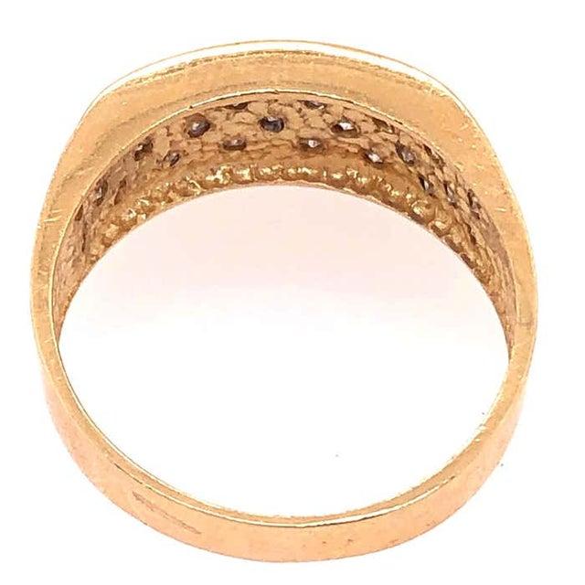 Metal 14 Karat Yellow Gold and Diamond Encrusted Fashion Ring 0.50 TDW, Size 7.5 For Sale - Image 7 of 10