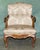 Elegant antique French walnut armchair, dating to Circa 1880 to 1900 Displaying the graceful curves associated with the...