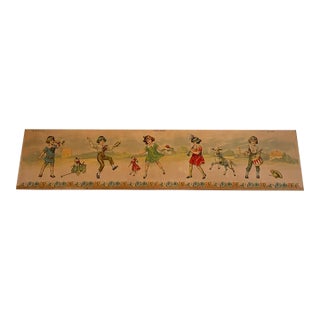 Vintage Children's Nursery Wall Frieze "Kiddies Delight" For Sale