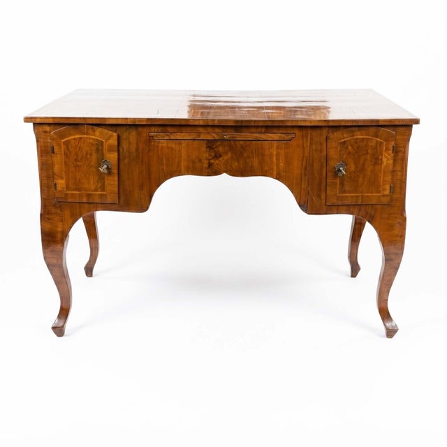Antique Baroque Walnut Veneered Center Desk, 1700s For Sale - Image 9 of 10
