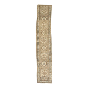 Early 20th Century Narrow Vintage Heriz Runner 1'11'' X 10'3''
