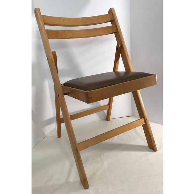 Vintage Wooden Folding Chair, Made in Romania Chairish