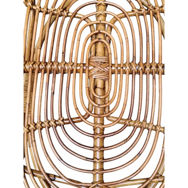 1960s Wowen Rattan Coffee Table attributed to Tito Agnoli, Italy, 1960s For Sale - Image 5 of 7