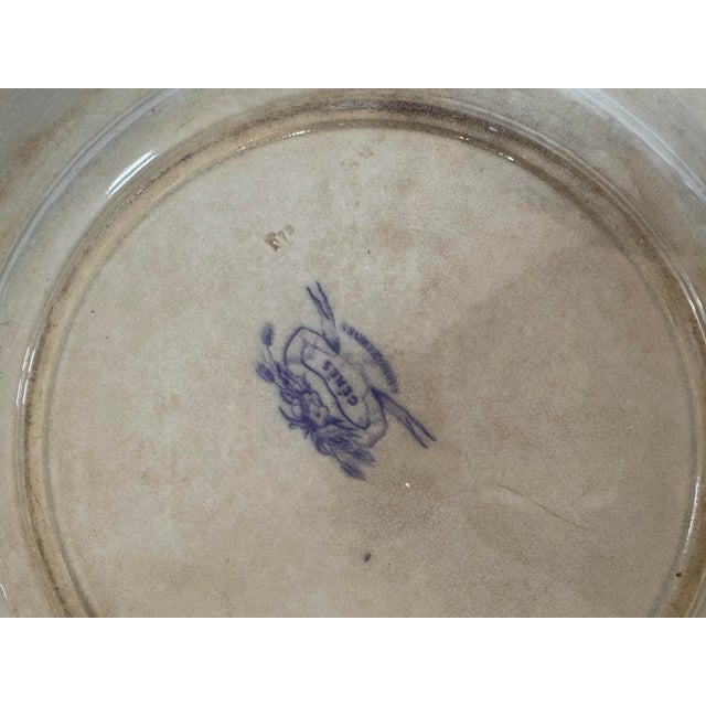 Large Platter with Ceres Pattern from Sarreguemines For Sale - Image 3 of 5