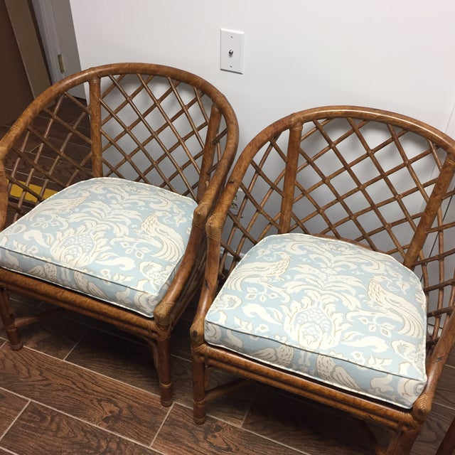 Vintage Bamboo Rattan Chairs Set of 4 Chairish
