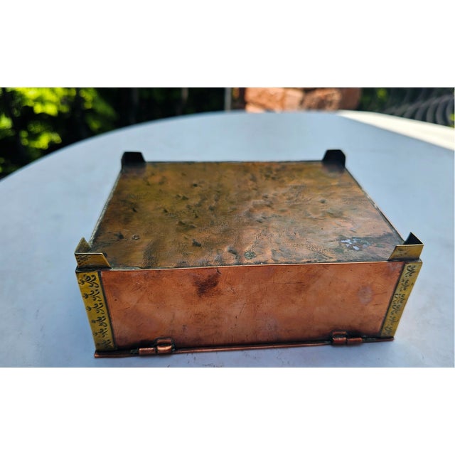 Metal Pre-War Heraldic Box in Copper, 1890s For Sale - Image 7 of 9