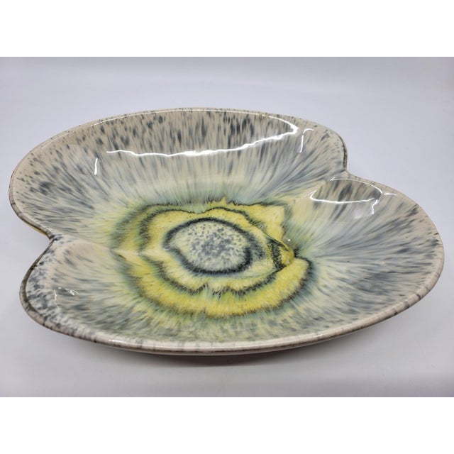 Ceramic Large Vintage West German Glazed Ceramic Trinket Tray, 1970s For Sale - Image 7 of 11