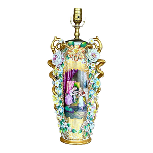 Vintage Regency Capodimonte Table Lamp