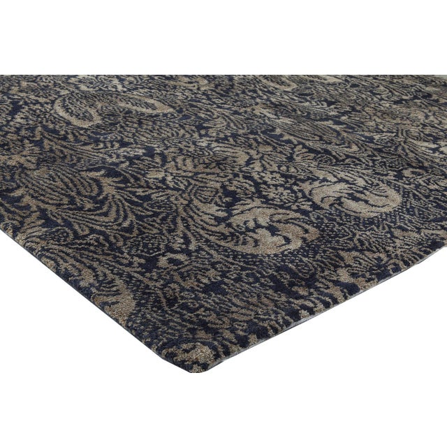 Early 21st Century Modern Tibetan European-Inspired Wool & Silk Rug by Doris Leslie Blau For Sale - Image 5 of 5