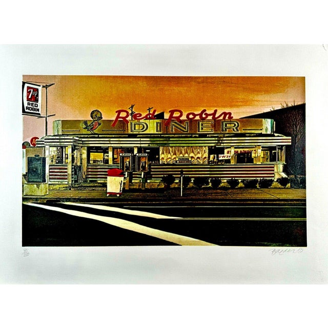 Artist: John Baeder Title: Red Robbin (Diner) Medium: Screenprint Signed: Hand Signed Edition: From the edition of 250...