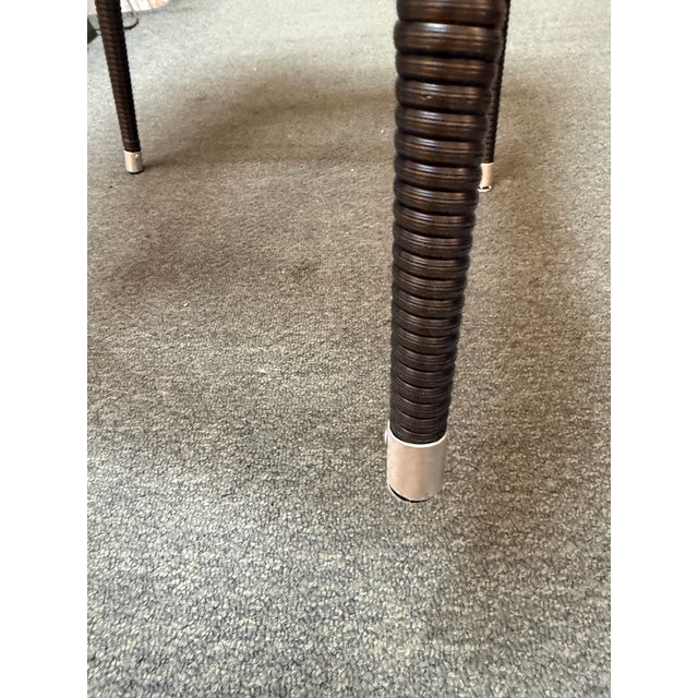 Plastic Palecek Palermo in/Outdoor Counter Stools, Set of Three For Sale - Image 7 of 12