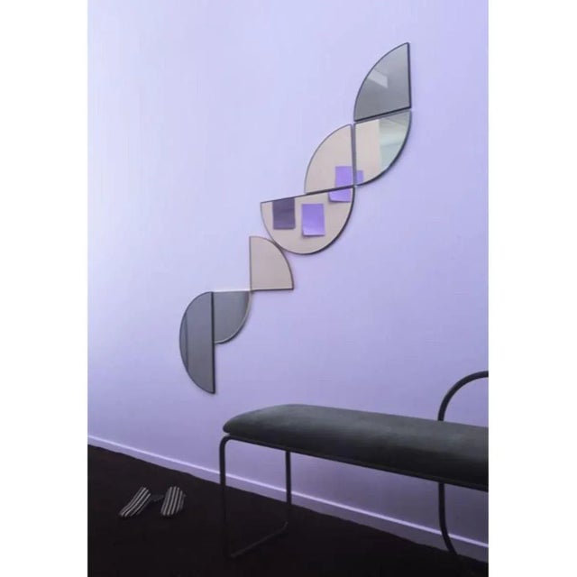 Anthracite Velvet Minimalist Bench For Sale - Image 12 of 16