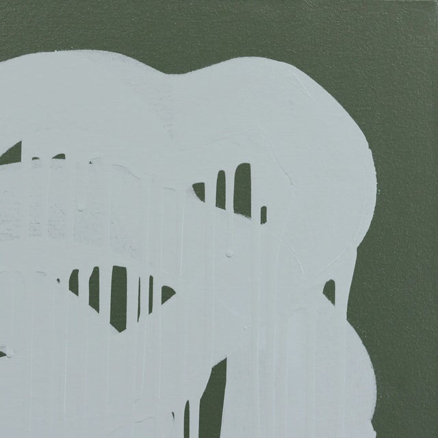 Contemporary Fruity Ramen Alchemy: Lead to Gold - Green Minimalist Abstract Original Artwork by Jason DeMeo For Sale - Image 3 of 9