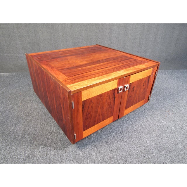 Mid 20th Century Charming Midcentury Rosewood Coffee Table For Sale - Image 5 of 12