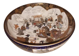 Large Meiji Era Satsuma Earthenware Cup, Japan