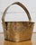 This is a beautiful vintage brass floral embossed flower basket with an adjustable handle. Dimensions: - 5.5 in wide - 5.5...