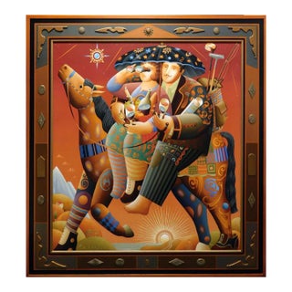 Anton Arkhipov"Holiday" Wine Hand Signed Giclee Custom Artist Framed For Sale