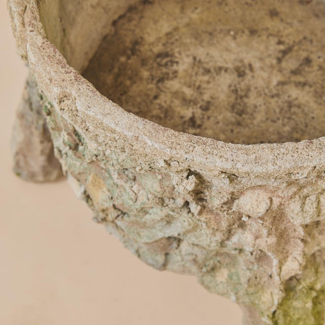French Faux Bois Concrete Footed Planter, 1940s - 2 Available For Sale - Image 9 of 9