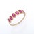 Metal Ruby Half Eternity Band in 18 Karat Yellow Gold Size 10.5 For Sale - Image 7 of 10