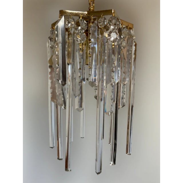 1970s Italian Glass Star Chandelier, 1970s For Sale - Image 5 of 11