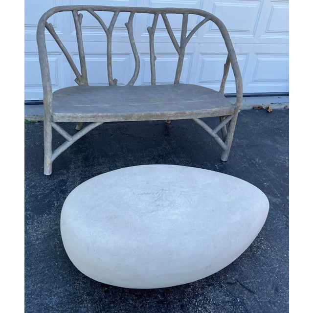 Sculpture Materials Large Vintage River Stone Coffee Table For Sale - Image 7 of 8