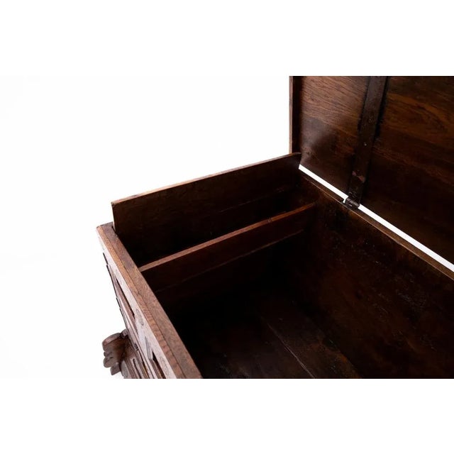 Wood Antique Baroque Wooden Chest, 1781 For Sale - Image 7 of 18