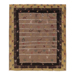 Vintage Turkish Kars Pictorial Rug With Tribal Animal Motifs - Rug & Kilim For Sale