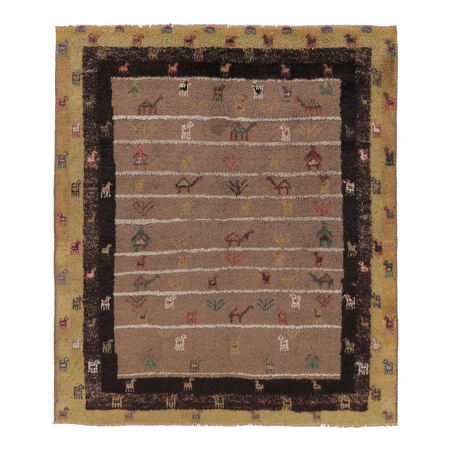 Vintage Turkish Kars Pictorial Rug With Tribal Animal Motifs - Rug & Kilim For Sale