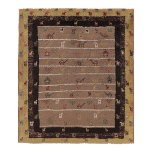 Vintage Turkish Kars Pictorial Rug With Tribal Animal Motifs - Rug & Kilim