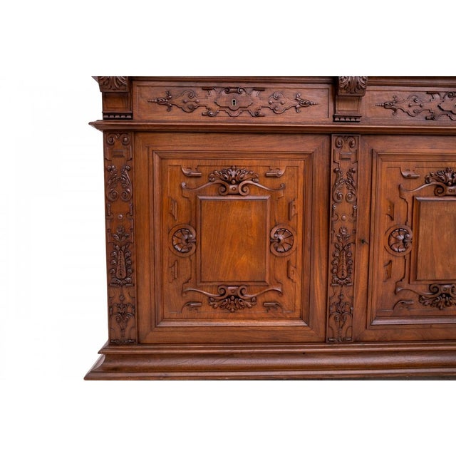 Wood Antique French Majestic Cabinet, 1880 For Sale - Image 7 of 11
