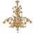 Venetian Scenographic "Sunflowers" Amber and Green Murano Glass Chandelier For Sale