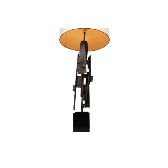 Mid-Century Modern Mid Century Lamp Abstract Brutalist Welded Metal For Sale - Image 3 of 11
