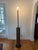 Wood Industrial Floor Lamp Made From Repurposed Old Conveyor Belt For Sale - Image 7 of 12