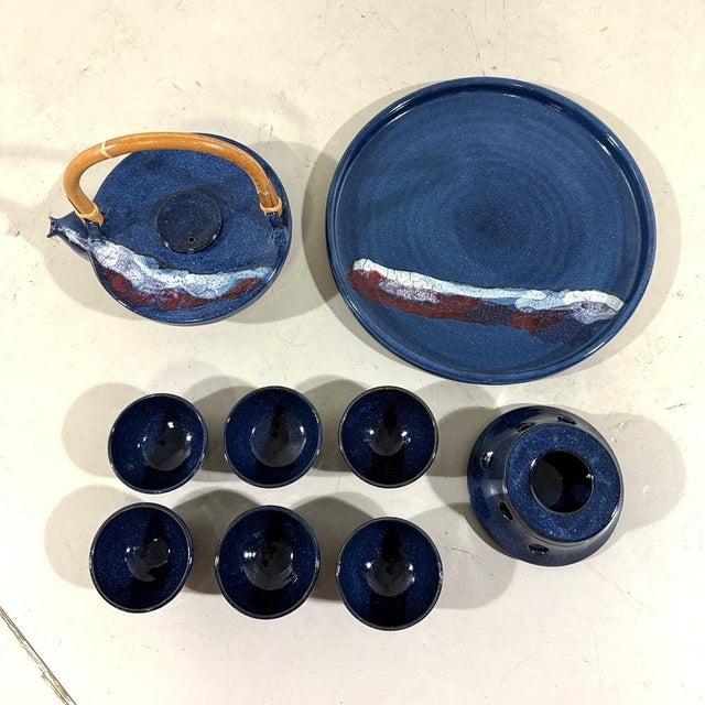 Pottery Tea Set from Unica, 1990s, Set of 9 For Sale - Image 11 of 12