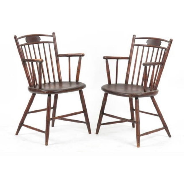 Antique Birdcage Windsor Chairs, a Near Pair For Sale - Image 12 of 12