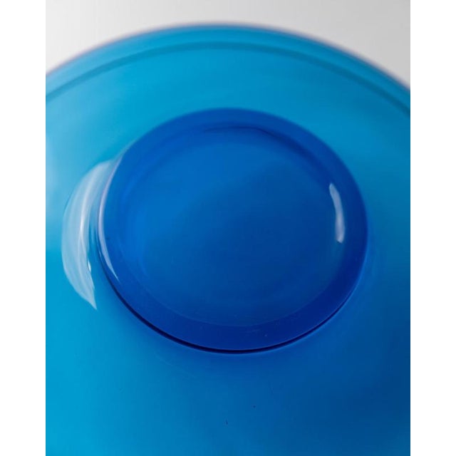 Large Vintage Italian Royal Blue Murano Glass Bowl, 1980s For Sale - Image 10 of 11