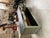 Green Sage Green and Black Wooden Retail Counter For Sale - Image 8 of 17