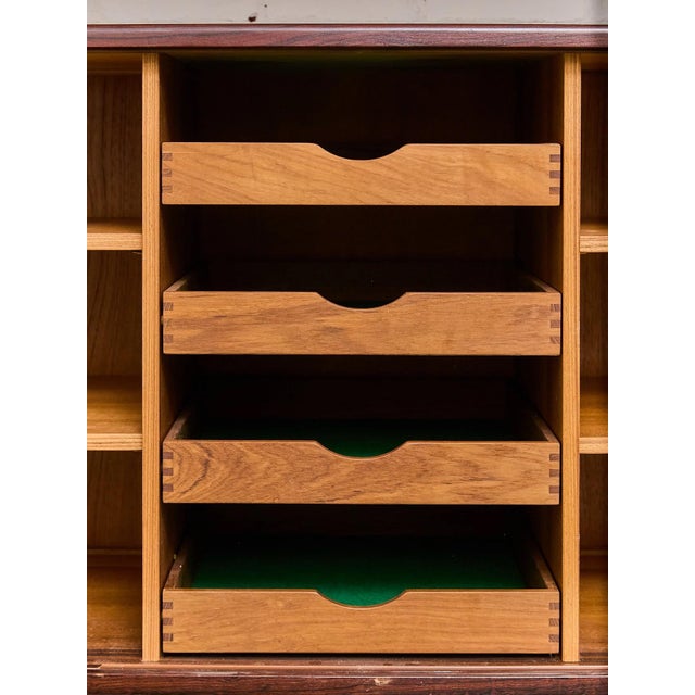 Wood Rosewood Vintage Hutch For Sale - Image 7 of 10
