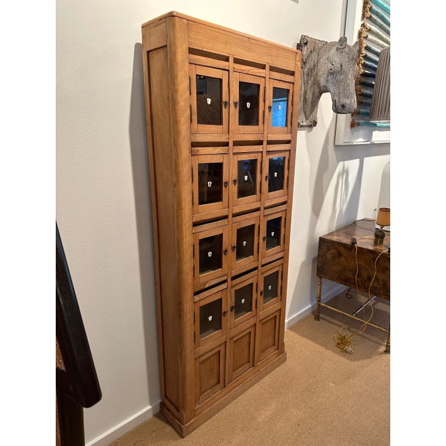 Brown Turn of the Century English Hotel Front Desk Mail Cabinet For Sale - Image 8 of 12