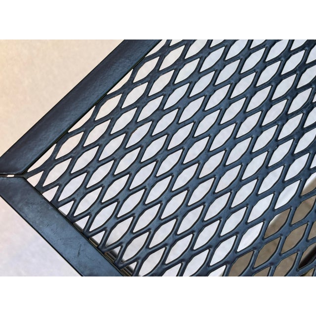 Mid-Century Modern 1960s Mid-Century Modern Sculptura Black Iron Coffee Table by Woodard, Attributed For Sale - Image 3 of 8